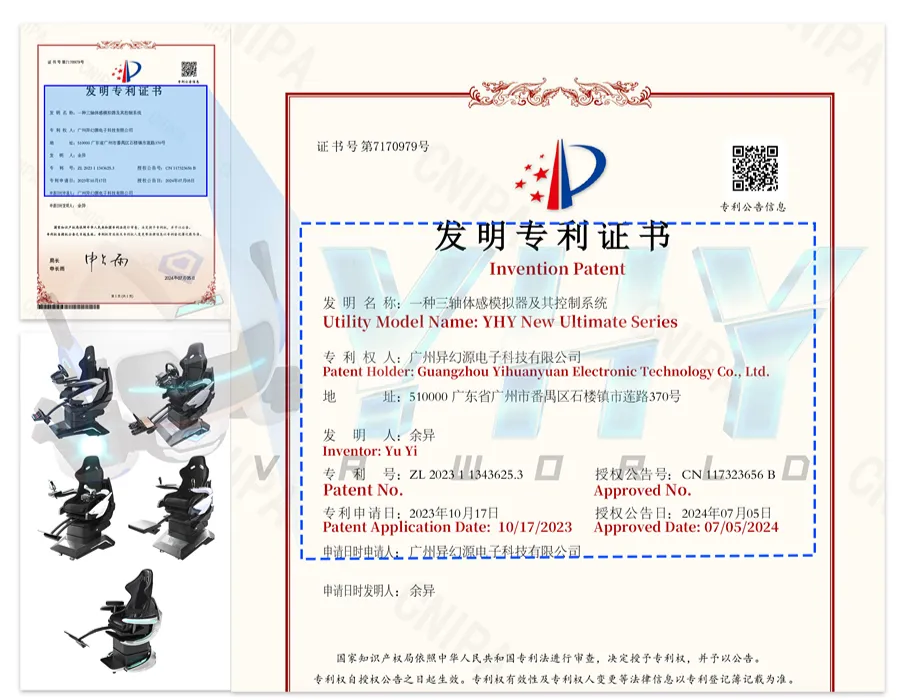 Yihuanyuan-2023113436253 Un simulador somatosensorial de tres ejes y su certificado de patente de invención del sistema de control
